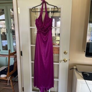 B Darlin Vibrant Purple Backless Dress